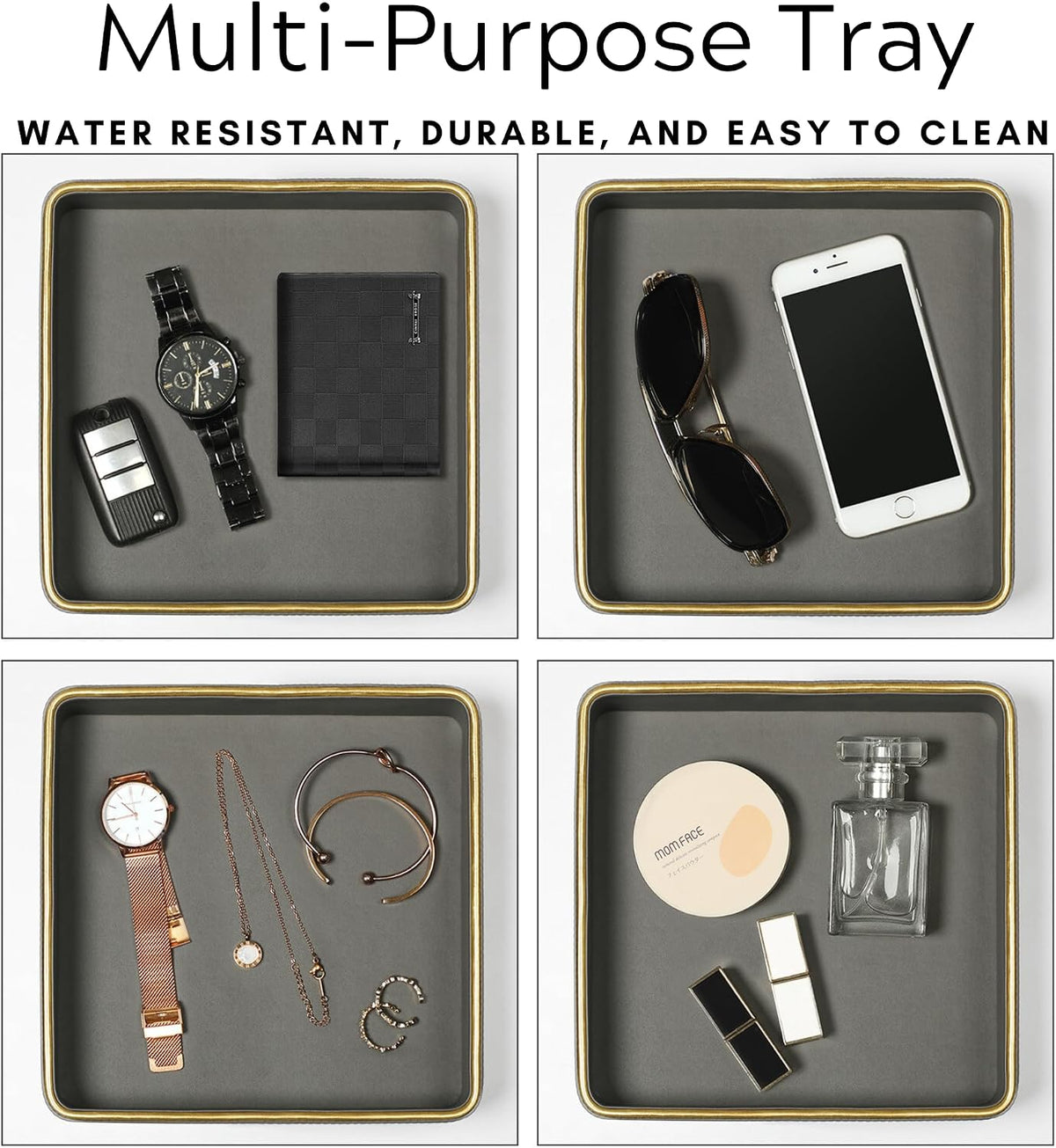 Leather Catchall Valet Tray for Men| Mens Valet Catch All Tray Key Basket| Leather Organizer