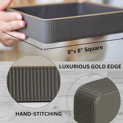 Leather Catchall Valet Tray for Men| Mens Valet Catch All Tray Key Basket| Leather Organizer