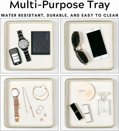 Leather Catchall Valet Tray for Men| Mens Valet Catch All Tray Key Basket| Leather Organizer