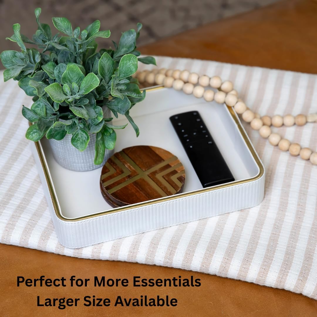 Leather Catchall Valet Tray for Men| Mens Valet Catch All Tray Key Basket| Leather Organizer