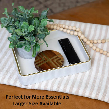 Leather Catchall Valet Tray for Men| Mens Valet Catch All Tray Key Basket| Leather Organizer
