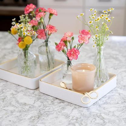 Leather Catchall Valet Tray for Men| Mens Valet Catch All Tray Key Basket| Leather Organizer