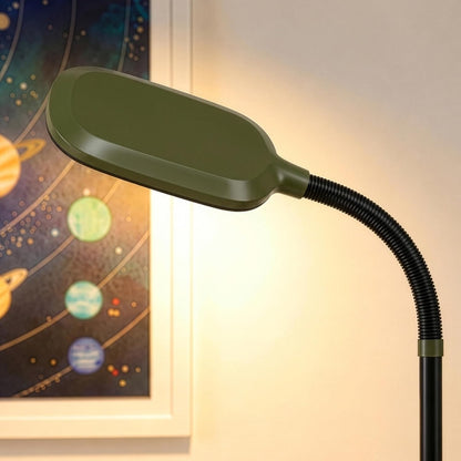 Litespan - Bright LED Floor Reading Lamp for Over Chair Crafts and Reading, Estheticians' Light for Lash Extensions, Adjustable Standing Lamp for Living Room, Bedroom, Office - White