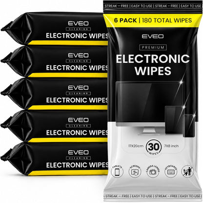 Electronic Wipes Screen Cleaner - Screen Wipes TV Screen Cleaner Wipes, Computer Screen Wipes, Laptop Screen Cleaner, ipad & Monitor Cleaner, Screen Cleaning Wipes - [90 Wipes + Microfiber Cloth]