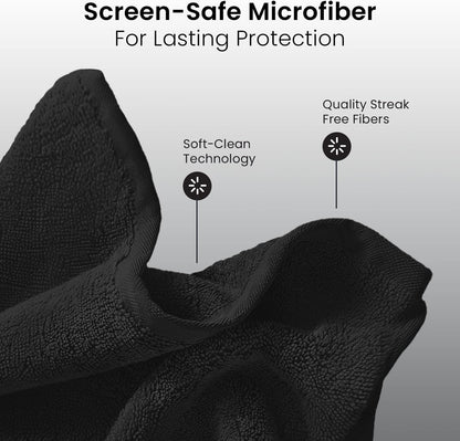Electronic Wipes Screen Cleaner - Screen Wipes TV Screen Cleaner Wipes, Computer Screen Wipes, Laptop Screen Cleaner, ipad & Monitor Cleaner, Screen Cleaning Wipes - [90 Wipes + Microfiber Cloth]