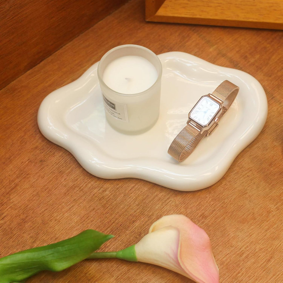 CCINPPY Ceramic Cloud Jewelry Tray Trinket Dish Key Bowl Nightstand Decor