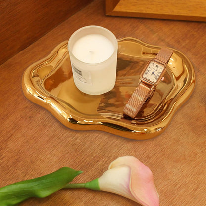 CCINPPY Ceramic Cloud Jewelry Tray Trinket Dish Key Bowl Nightstand Decor