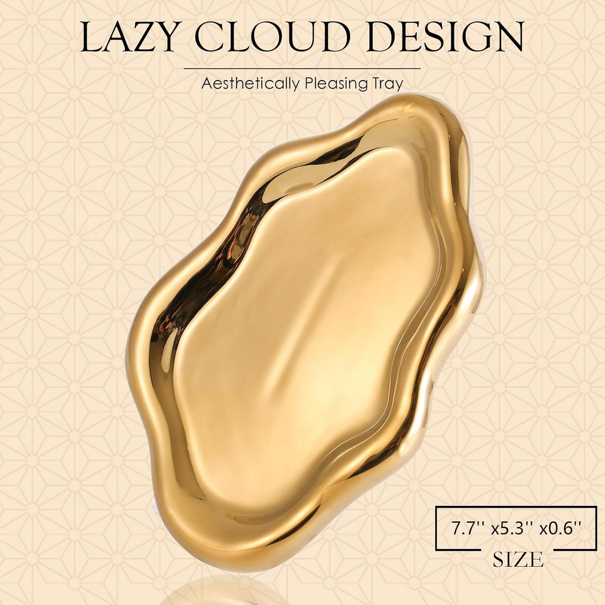 CCINPPY Ceramic Cloud Jewelry Tray Trinket Dish Key Bowl Nightstand Decor
