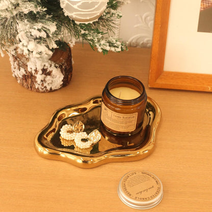 CCINPPY Ceramic Cloud Jewelry Tray Trinket Dish Key Bowl Nightstand Decor