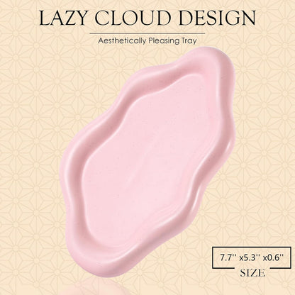 CCINPPY Ceramic Cloud Jewelry Tray Trinket Dish Key Bowl Nightstand Decor