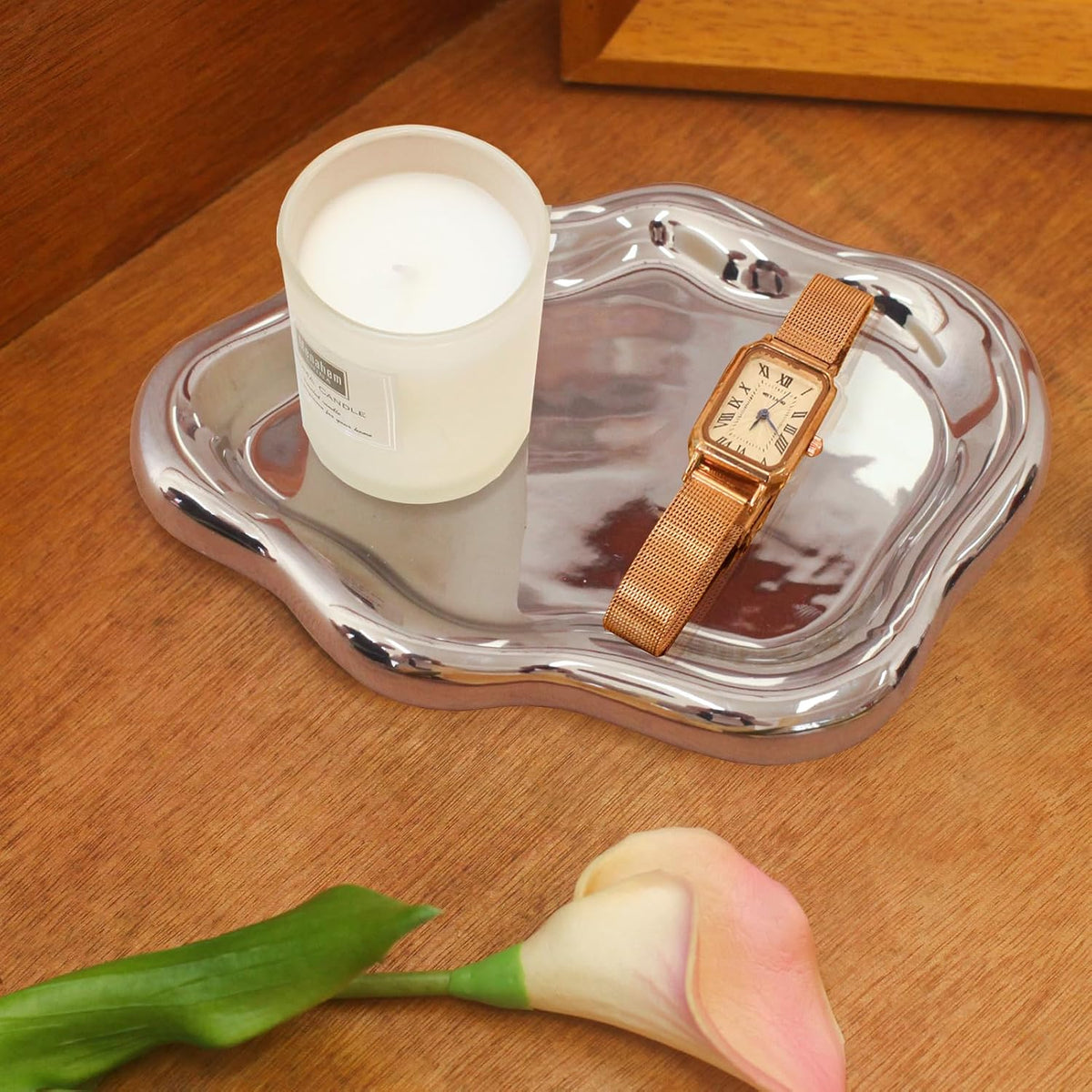 CCINPPY Ceramic Cloud Jewelry Tray Trinket Dish Key Bowl Nightstand Decor