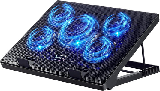 Laptop Cooling Pad Cooler Stand with 5 Quiet Fans for 12"-17" Laptop