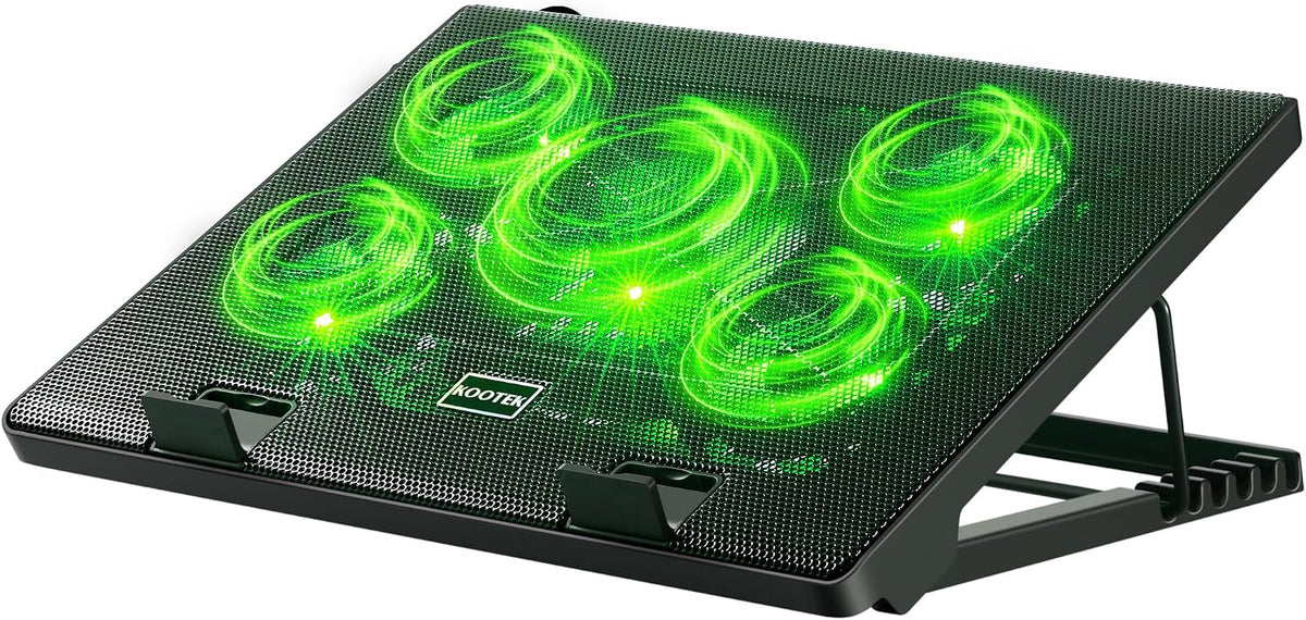 Laptop Cooling Pad Cooler Stand with 5 Quiet Fans for 12"-17" Laptop