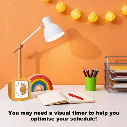 Visual Timer Kids/Adults 60 Minutes Rainbow Countdown Timer Time Management Tool Desk with Large Screen Time Management Tool for Kitchen School Office