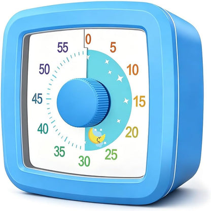 Visual Timer Kids/Adults 60 Minutes Rainbow Countdown Timer Time Management Tool Desk with Large Screen Time Management Tool for Kitchen School Office