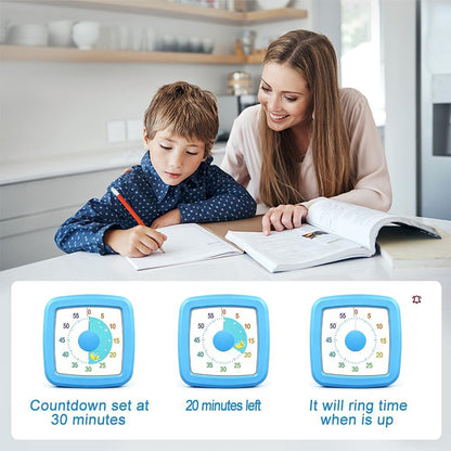 Visual Timer Kids/Adults 60 Minutes Rainbow Countdown Timer Time Management Tool Desk with Large Screen Time Management Tool for Kitchen School Office