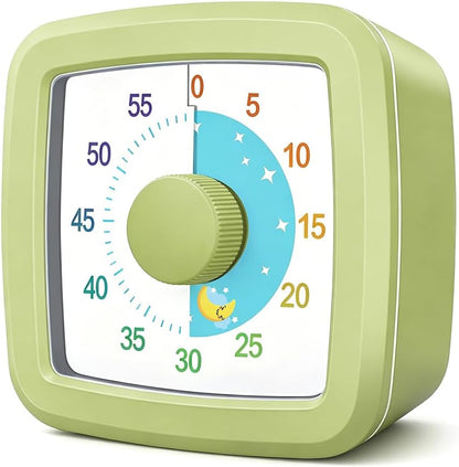 Visual Timer Kids/Adults 60 Minutes Rainbow Countdown Timer Time Management Tool Desk with Large Screen Time Management Tool for Kitchen School Office