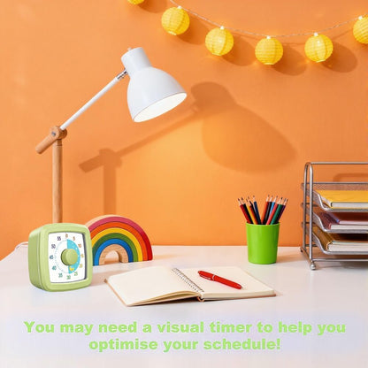 Visual Timer Kids/Adults 60 Minutes Rainbow Countdown Timer Time Management Tool Desk with Large Screen Time Management Tool for Kitchen School Office
