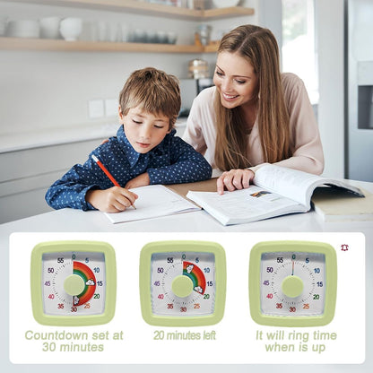 Visual Timer Kids/Adults 60 Minutes Rainbow Countdown Timer Time Management Tool Desk with Large Screen Time Management Tool for Kitchen School Office