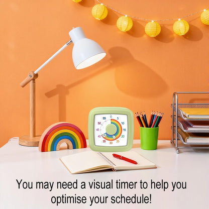 Visual Timer Kids/Adults 60 Minutes Rainbow Countdown Timer Time Management Tool Desk with Large Screen Time Management Tool for Kitchen School Office