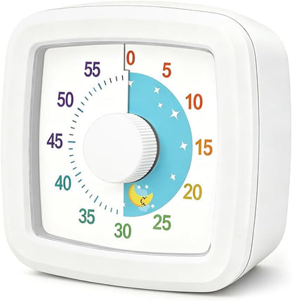 Visual Timer Kids/Adults 60 Minutes Rainbow Countdown Timer Time Management Tool Desk with Large Screen Time Management Tool for Kitchen School Office
