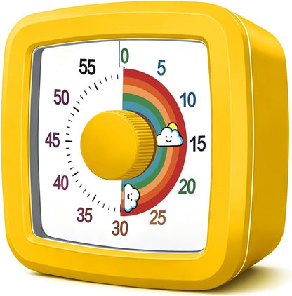 Visual Timer Kids/Adults 60 Minutes Rainbow Countdown Timer Time Management Tool Desk with Large Screen Time Management Tool for Kitchen School Office