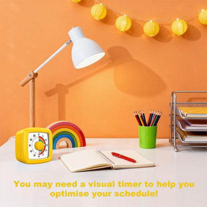 Visual Timer Kids/Adults 60 Minutes Rainbow Countdown Timer Time Management Tool Desk with Large Screen Time Management Tool for Kitchen School Office