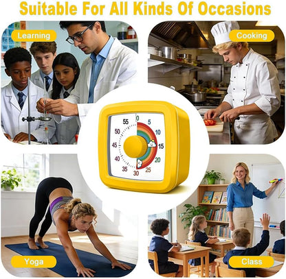 Visual Timer Kids/Adults 60 Minutes Rainbow Countdown Timer Time Management Tool Desk with Large Screen Time Management Tool for Kitchen School Office