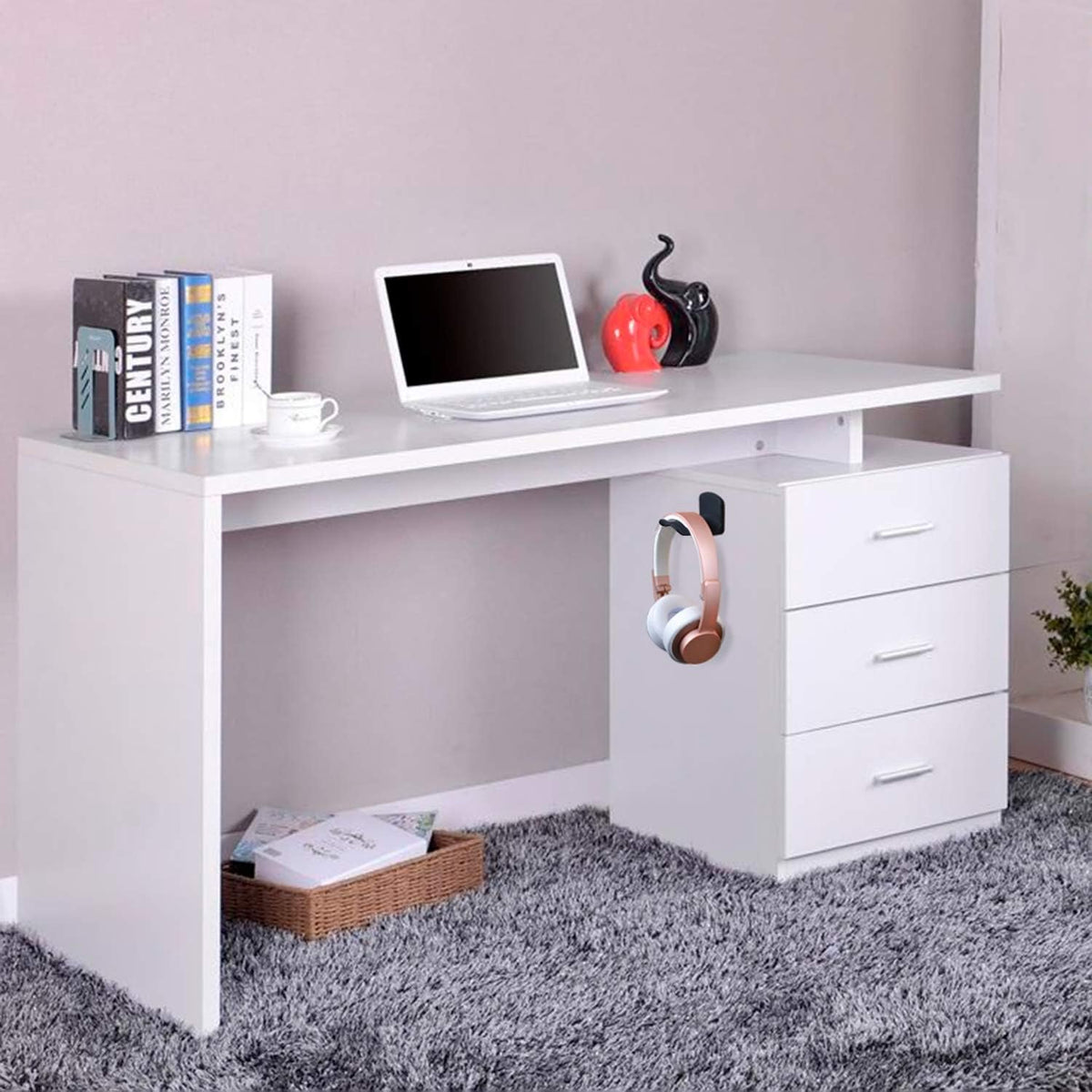 Neetto HS907 - Universal Headphone Hanger for Wall or Desk