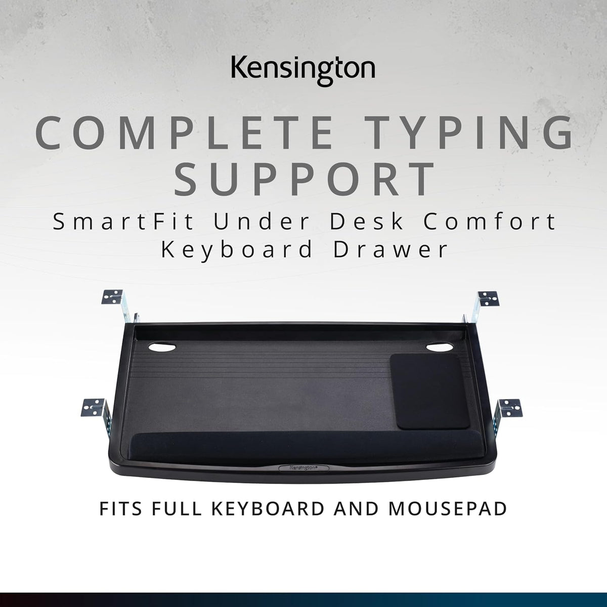 Keyboard Tray Under Desk, SmartFit Ergonomic Slide-Out Keyboard Drawer with Cable Management, Extra-Wide Height Adjustable Keyboard Holder, 24.5" x 11.75", Black K60004US