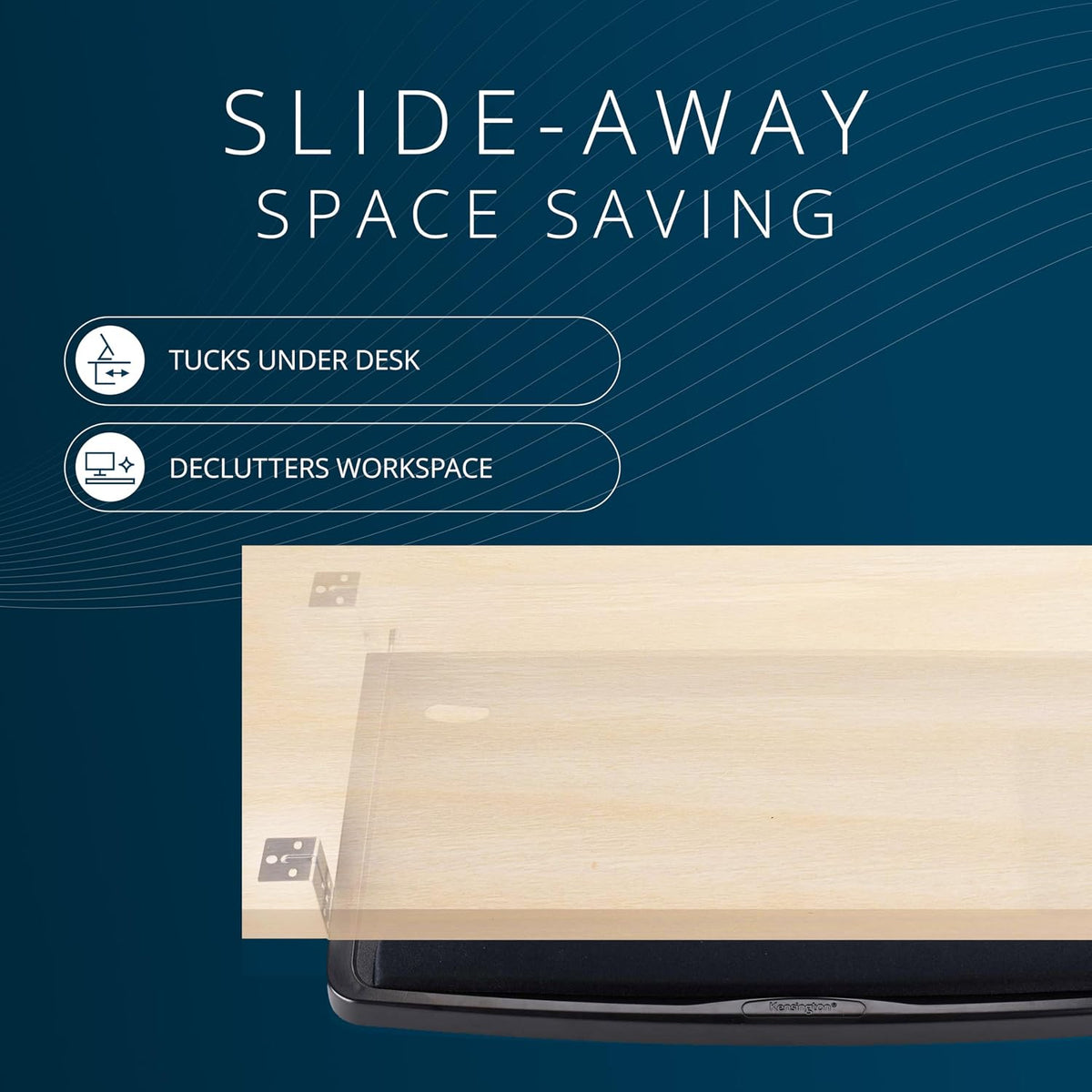 Keyboard Tray Under Desk, SmartFit Ergonomic Slide-Out Keyboard Drawer with Cable Management, Extra-Wide Height Adjustable Keyboard Holder, 24.5" x 11.75", Black K60004US