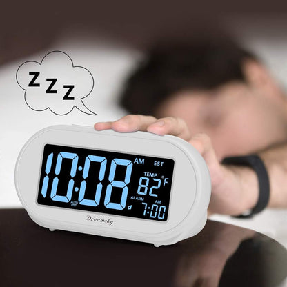Alarm Clocks for Bedrooms, Auto Set Digital Clock with Date & Temp