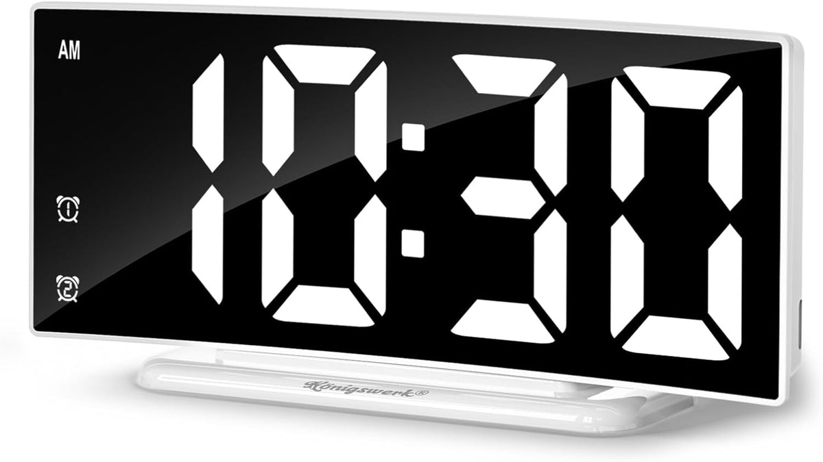 LED Digital Alarm Clock for Bedroom, Black