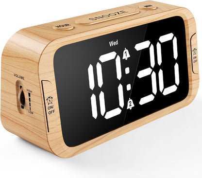 Digital Dual Alarm Clock for Bedroom with 0-100% Dimmable Display