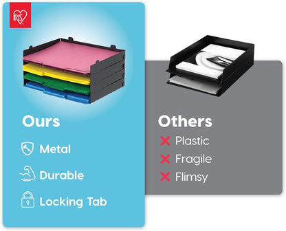 Small Desktop File Box with Open Lid, Clear