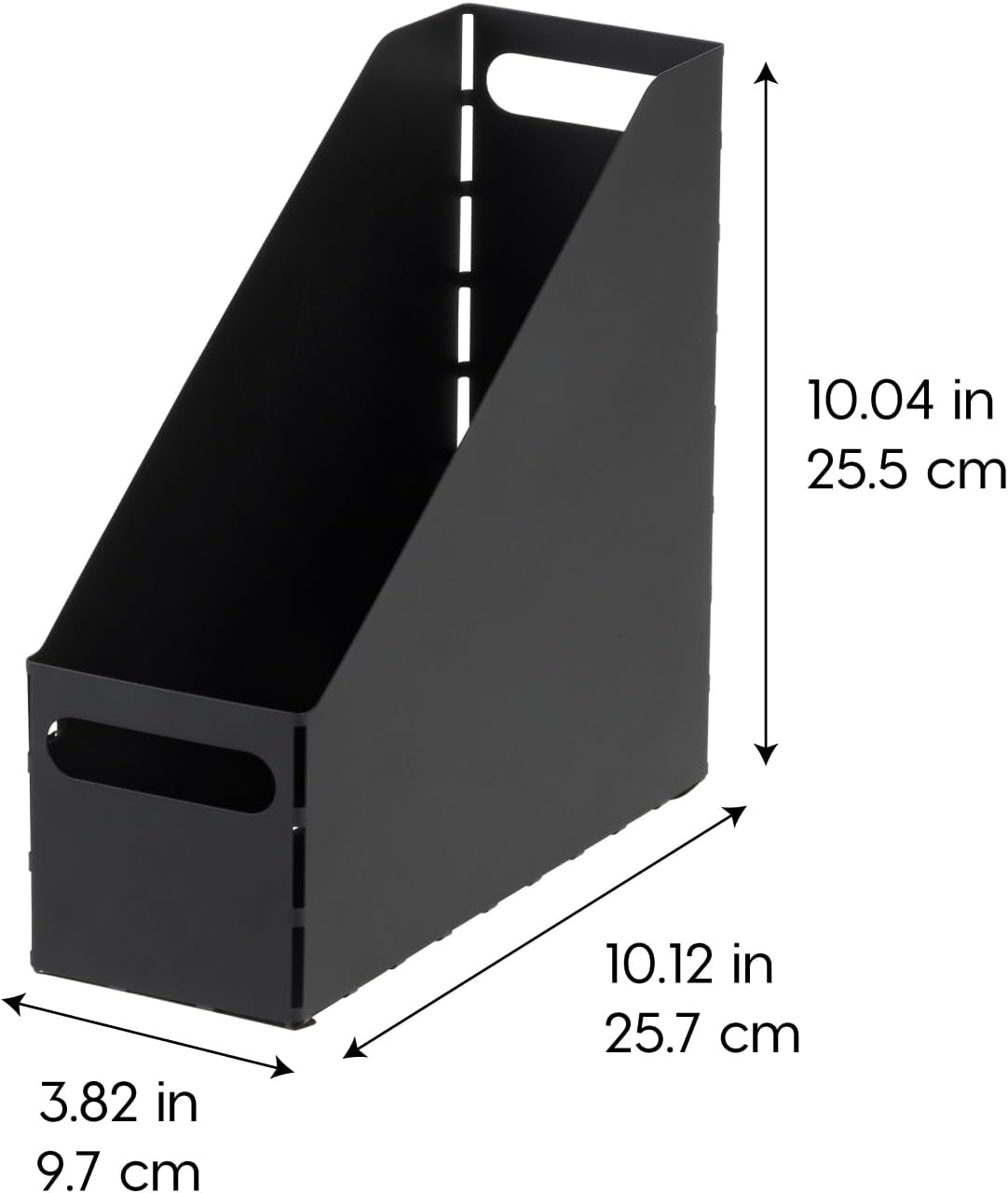 Small Desktop File Box with Open Lid, Clear