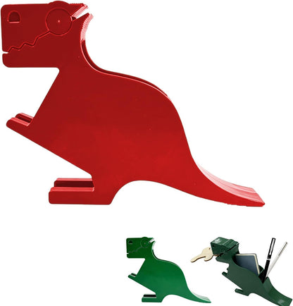 Dinosaur Note Holder - Memo Dispenser Organizer, Funny Desk Accessories & Office Supplies, Pen and Note Storage (Green)