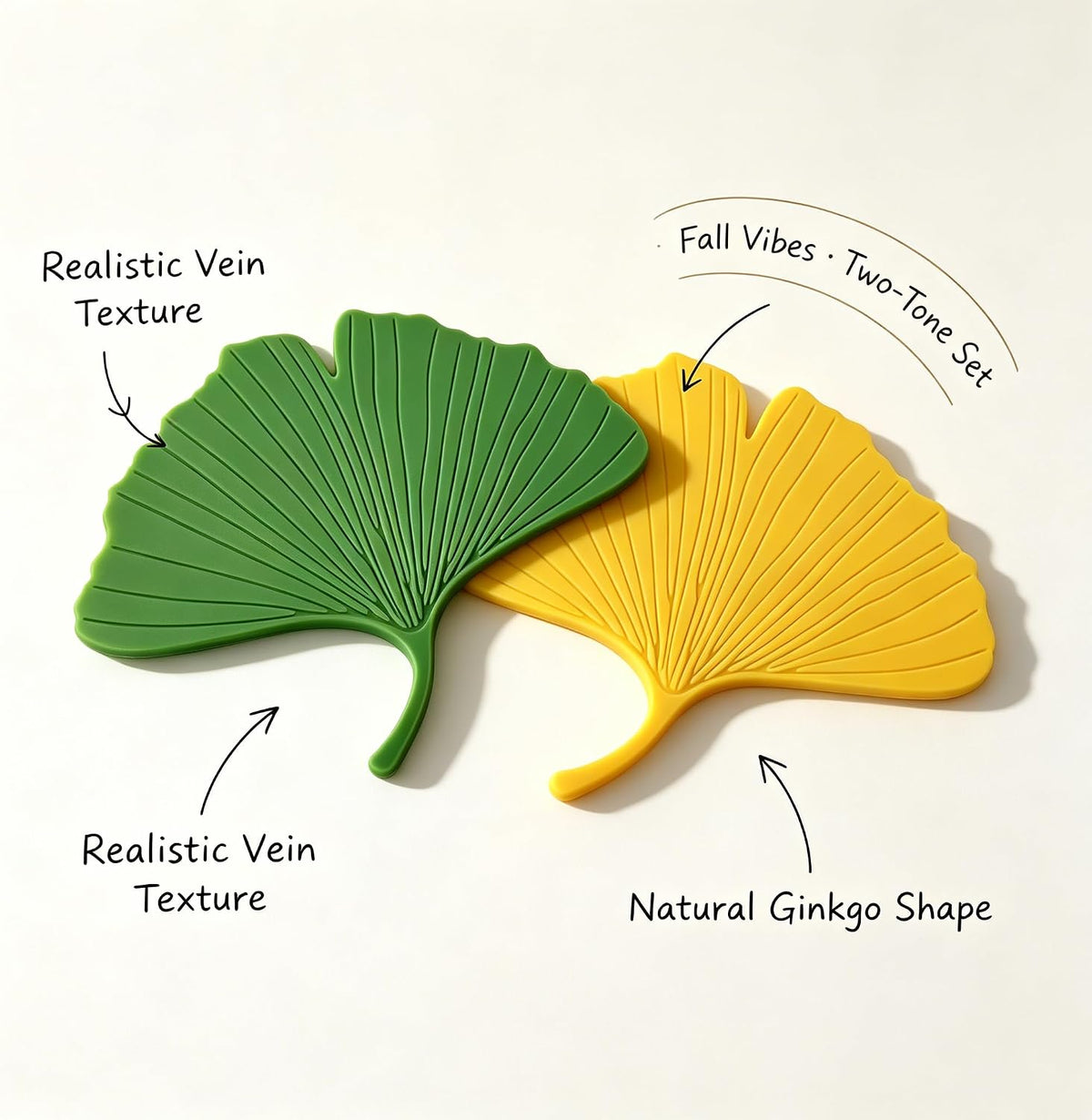 2PCS Fun Silicone Coasters, Cute Monstera Leaf Coaster for Cup Desk Decor