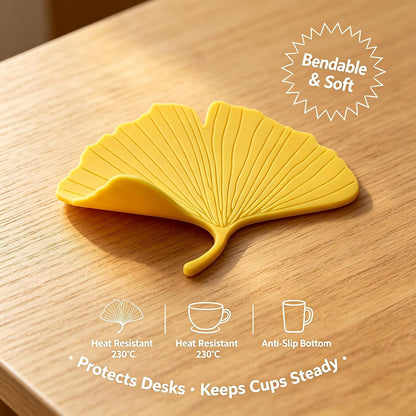 2PCS Fun Silicone Coasters, Cute Monstera Leaf Coaster for Cup Desk Decor
