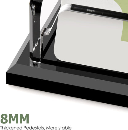 Acrylic Black Business Card Holder Clear Desk Display Stand 1 Slot