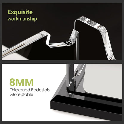 Acrylic Black Business Card Holder Clear Desk Display Stand 1 Slot