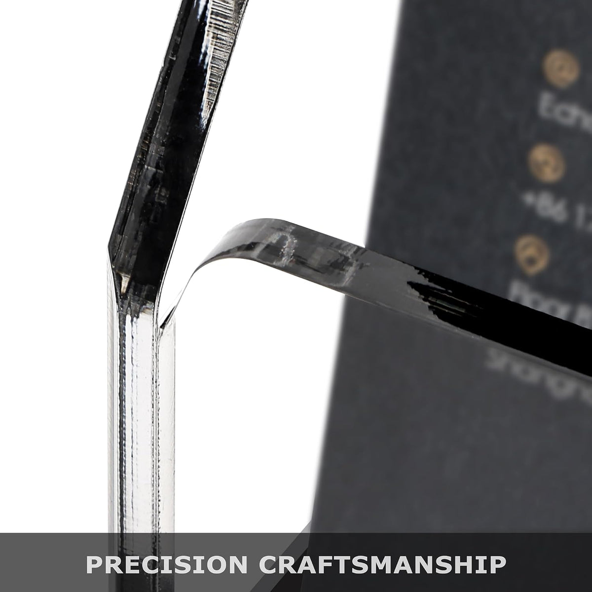 Acrylic Black Business Card Holder Clear Desk Display Stand 1 Slot