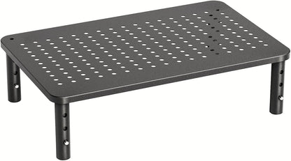 Monitor Stand, Monitor Stand Riser 3 Height Adjustable, Monitor Riser with Airflow Vents, Laptop Stand for Desk, Laptop Riser, Desk Organizer for Monitor, Laptop, PC, Printer