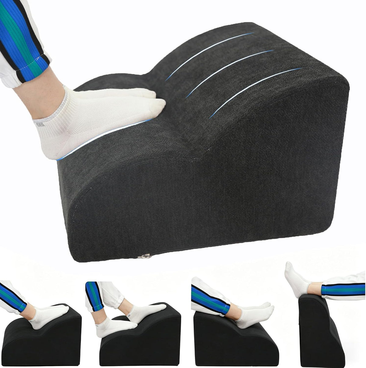 Foot Rest for Under Desk at Work.Multifunctional 3-Tier Foot Stool