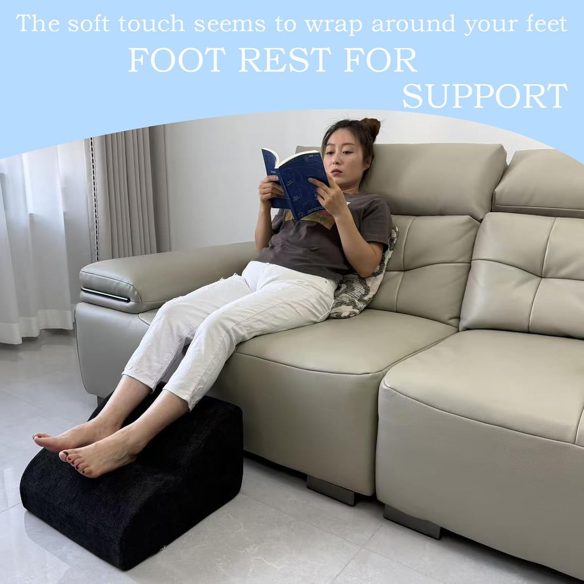 Foot Rest for Under Desk at Work.Multifunctional 3-Tier Foot Stool