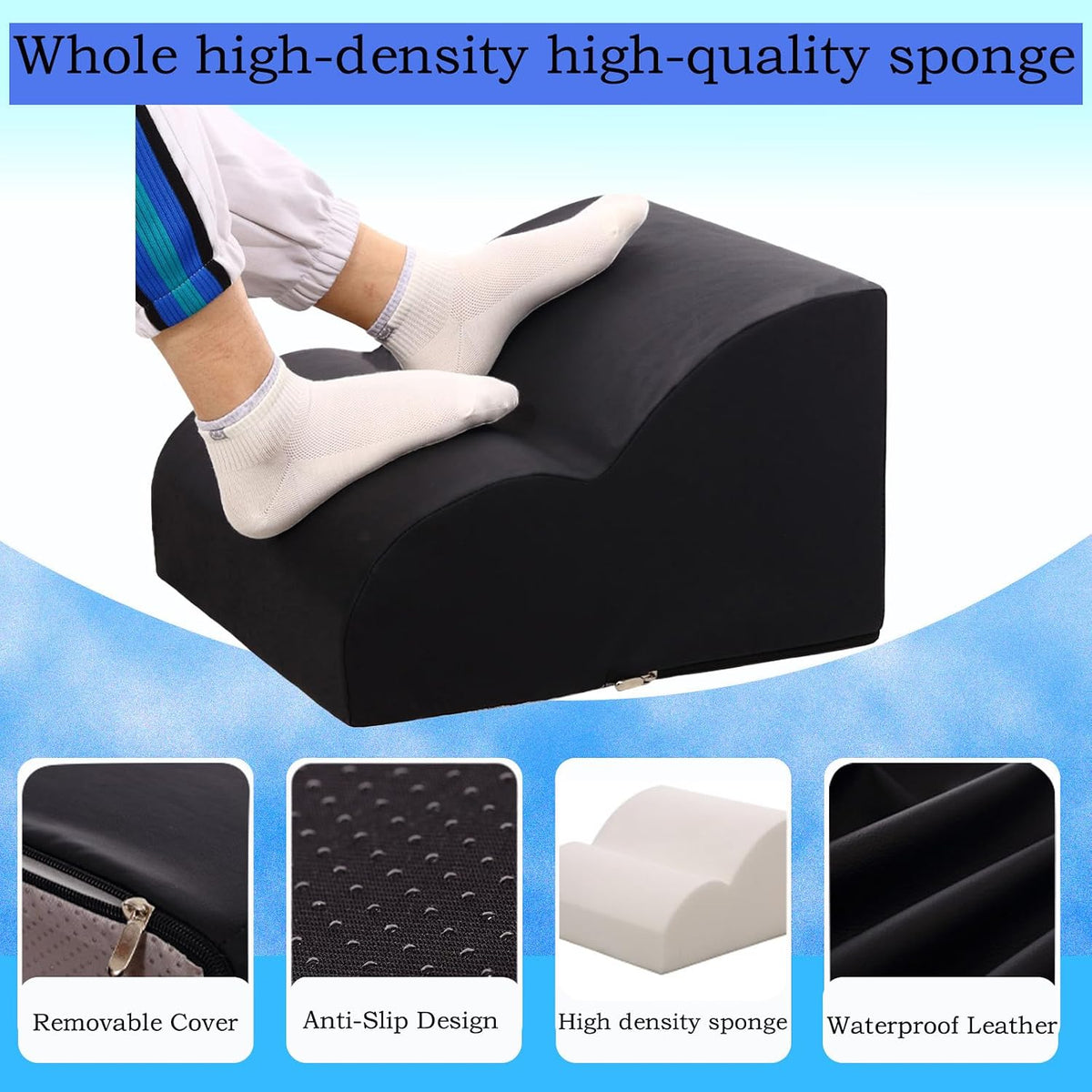 Foot Rest for Under Desk at Work.Multifunctional 3-Tier Foot Stool