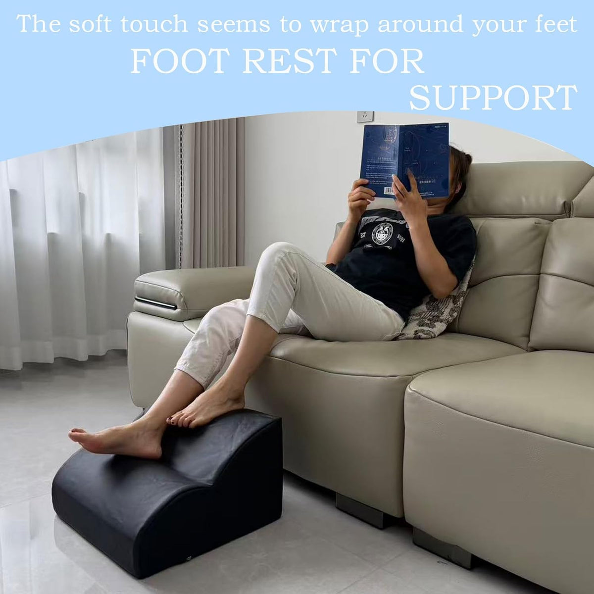 Foot Rest for Under Desk at Work.Multifunctional 3-Tier Foot Stool