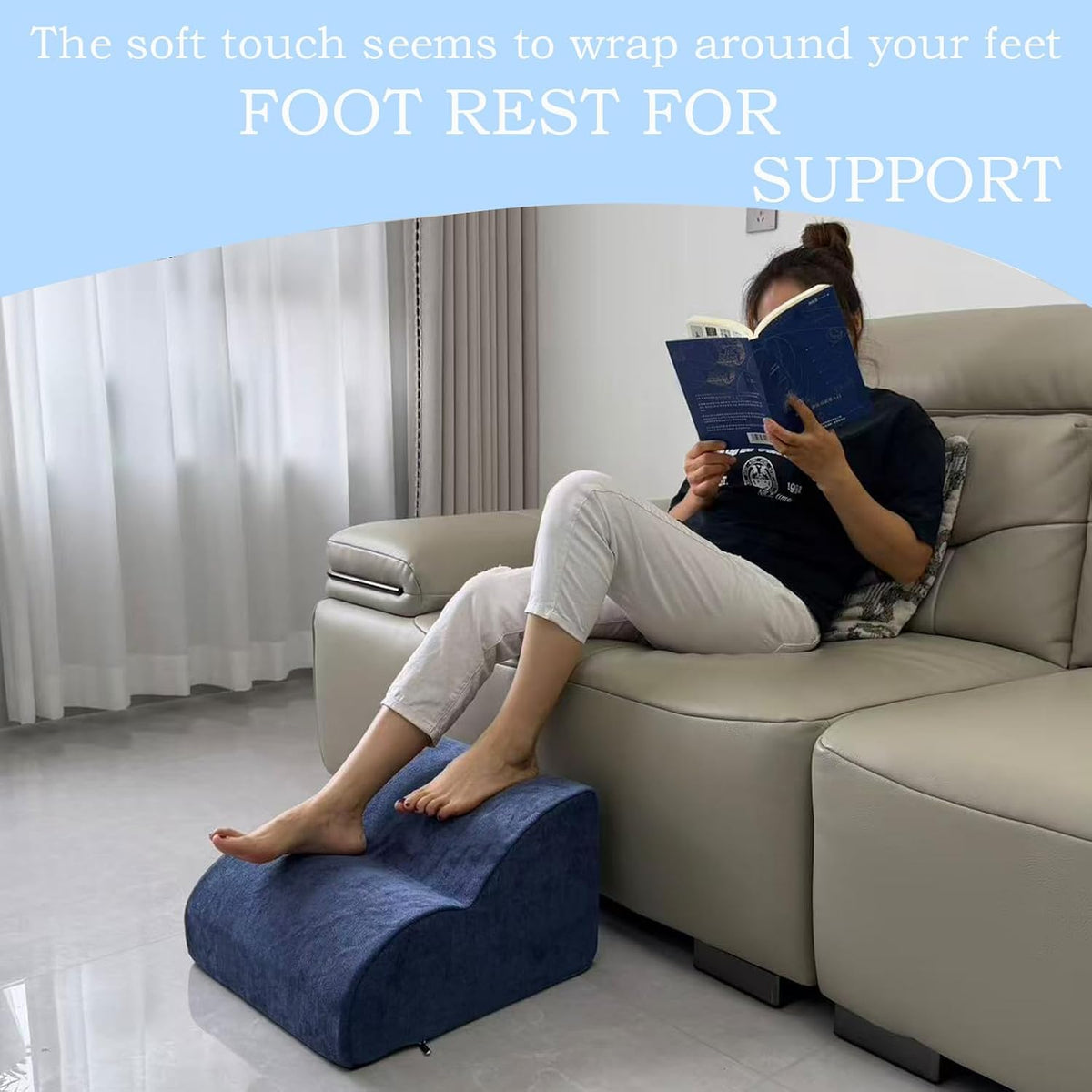 Foot Rest for Under Desk at Work.Multifunctional 3-Tier Foot Stool