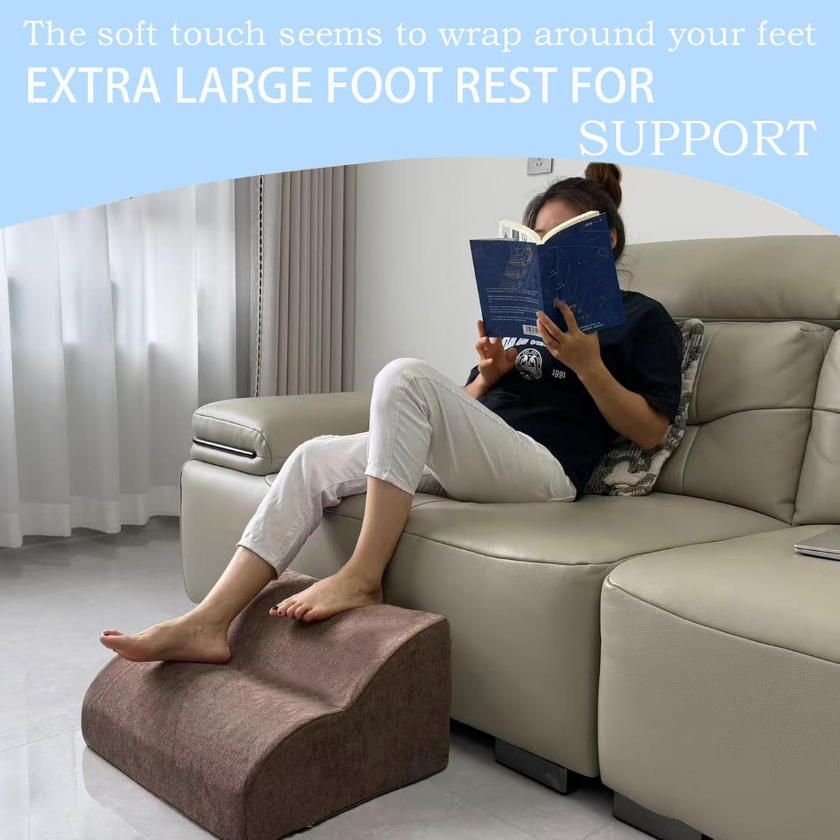 Foot Rest for Under Desk at Work.Multifunctional 3-Tier Foot Stool
