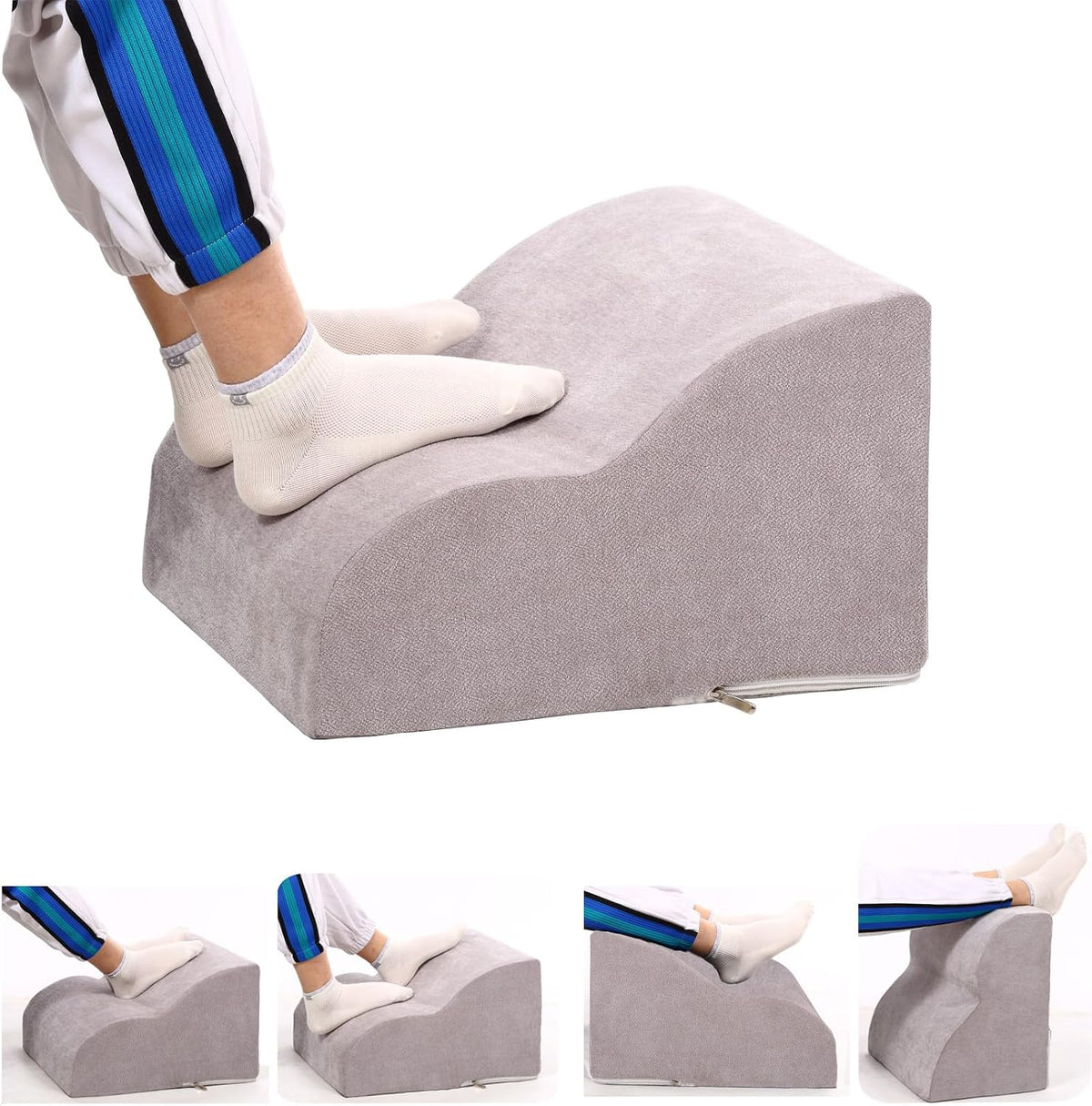 Foot Rest for Under Desk at Work.Multifunctional 3-Tier Foot Stool